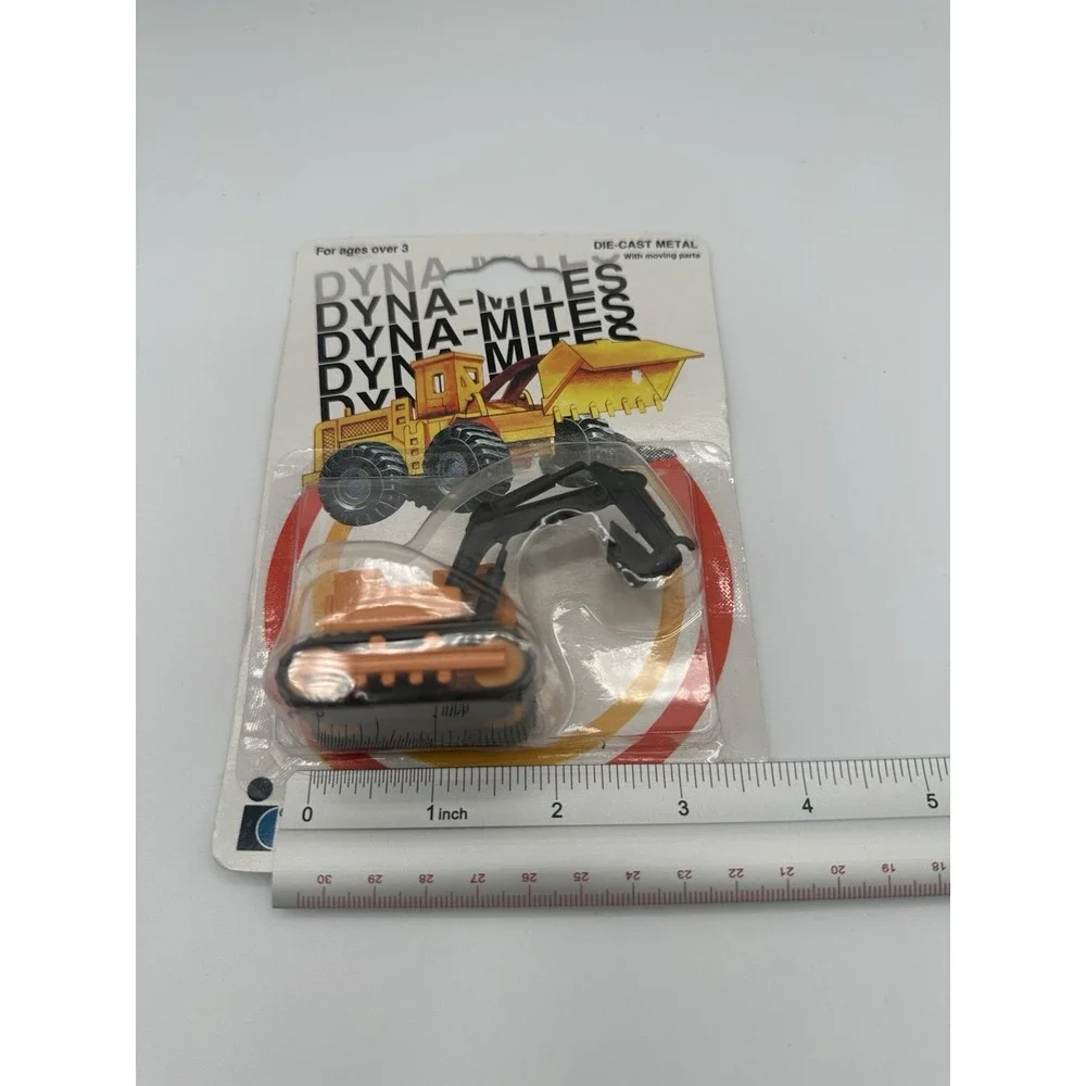 Dyna-Mites Full Track Excavator Die-Cast Metal Scale Model W/ Moving Parts 1991
